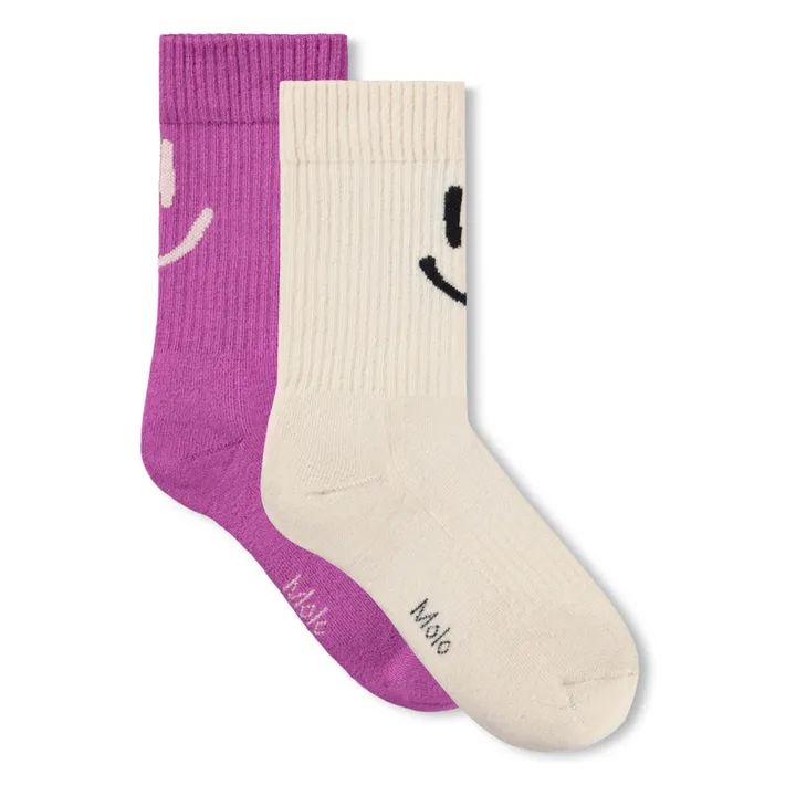 Lote de 2 calcetines Norman Smile | Violeta- Imagen del producto n°0