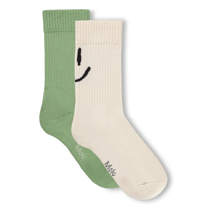 Lot de 2 Paires de Chaussettes Norman Smile | Vert- Image produit n°0