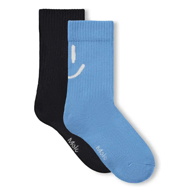 Set of 2 Norman Smile Socks | Black