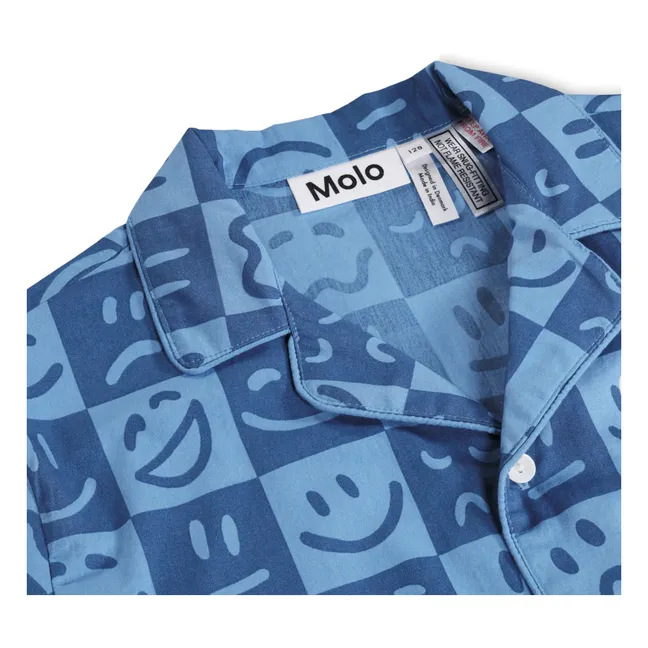 Pyjama Short Lexi Damier Organic Cotton | Blue