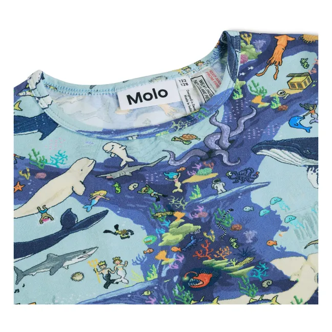 Pijama Corto Luvis Ballenas Algodón Ecológico | Azul