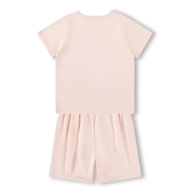 Pyjama Short Luvis Smile Coton Bio | Rose pâle