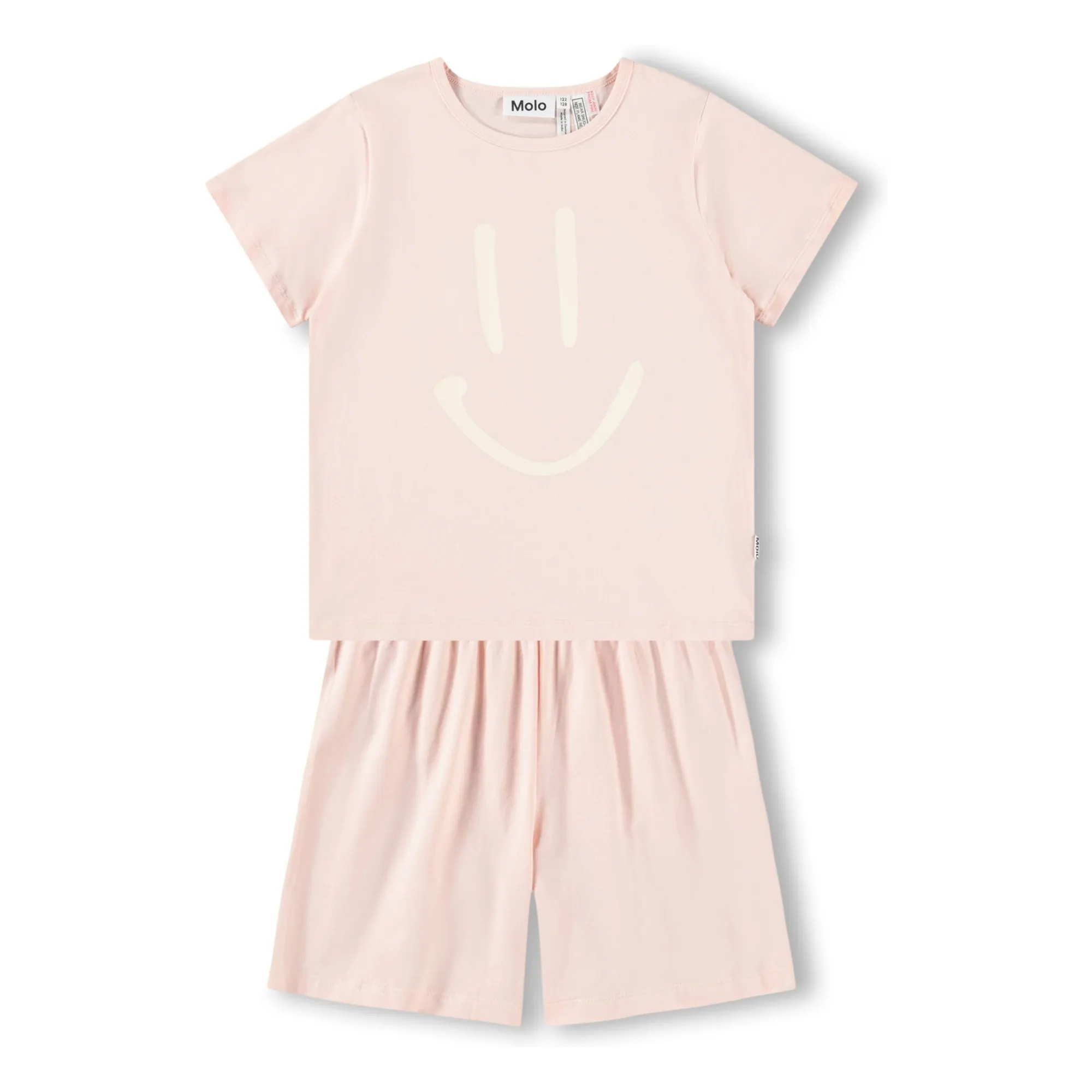 Molo Pale Pink Pyjama Short Luvis Smile Organic Cotton
