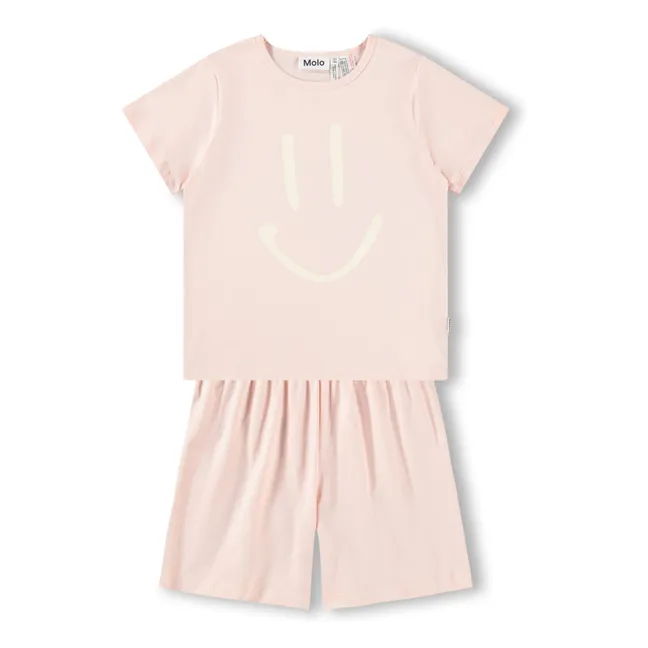 Pyjama Short Luvis Smile Organic Cotton | Pale Pink