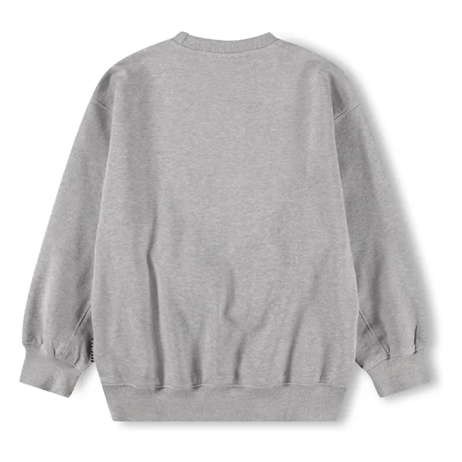 Sweatshirt Magni n°11 Smile Bio-Baumwolle | Grau Meliert