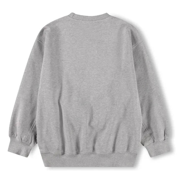 Sweat Magni n°11 Smile Coton Bio | Gris chiné- Image produit n°5