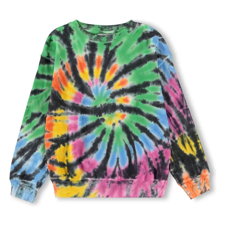 Memphis Tie and Dye organic cotton sweatshirt | Black- Product image n°0