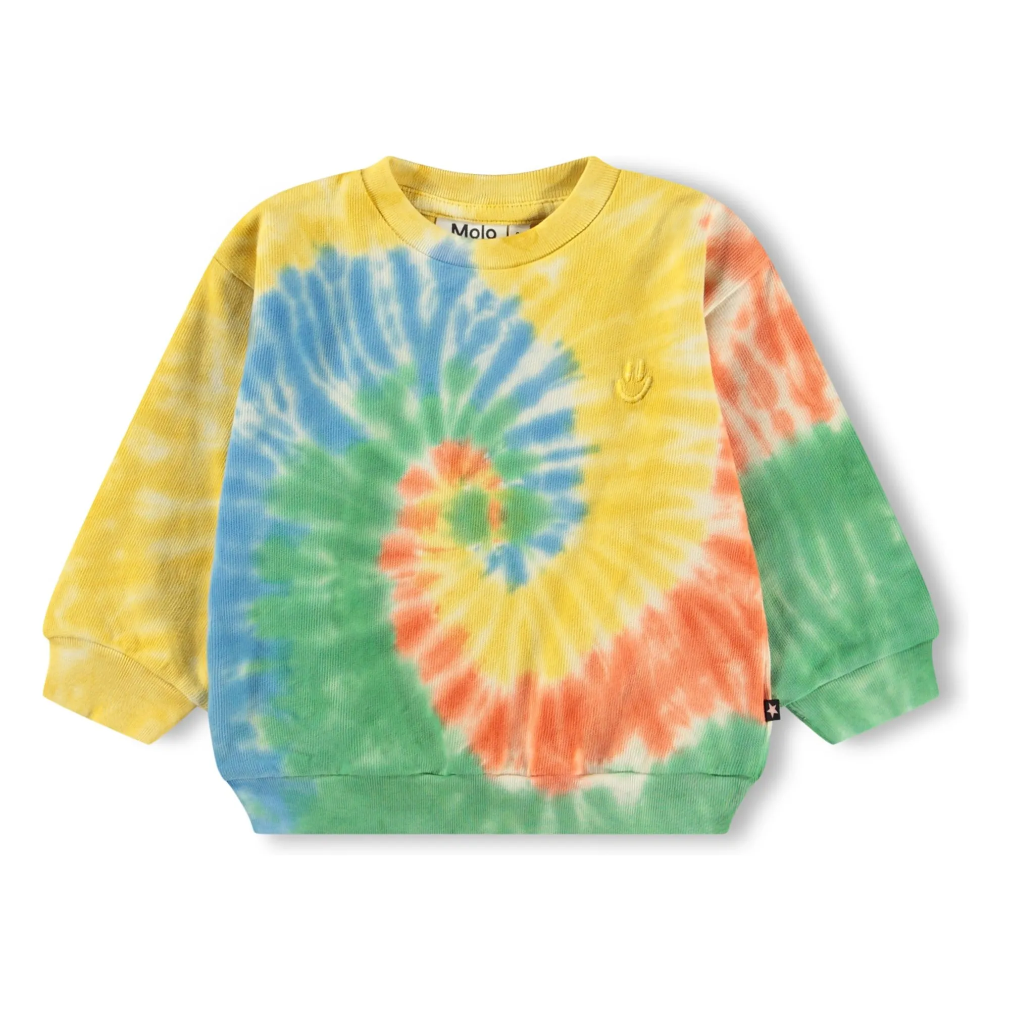 Molo Yellow Sweat Dear Tie And Dye Organic Cotton