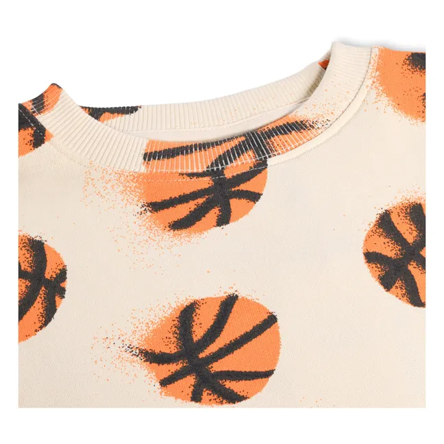 Sudadera de algodón orgánico Monti Basketball | Crudo