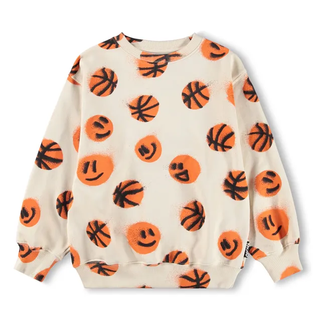 Monti Basketball organic cotton sweatshirt | Ecru