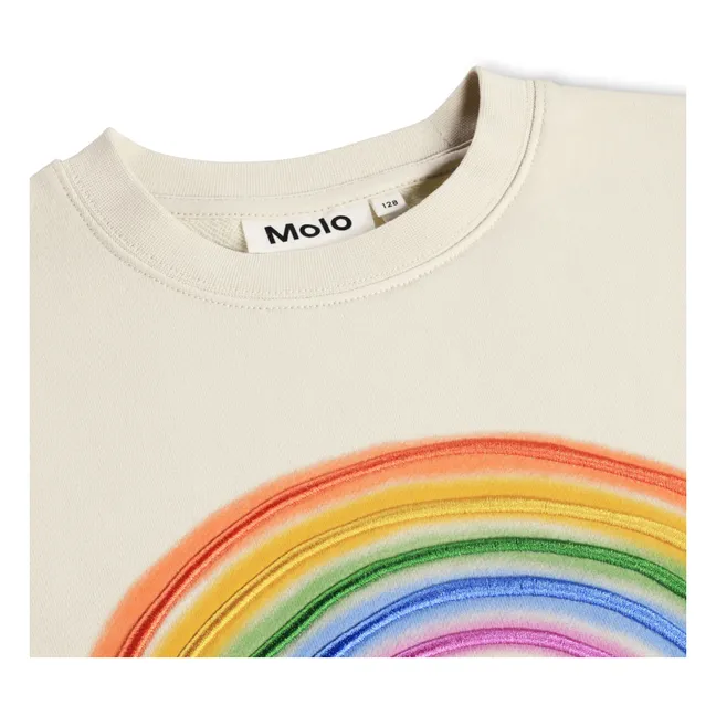 Sudadera de algodón ecológico Monti Rainbow | Crudo