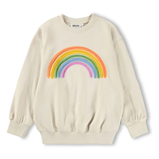 Sudadera de algodón ecológico Monti Rainbow | Crudo