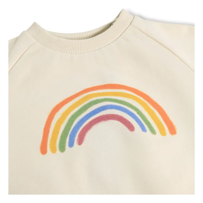 Sudadera de algodón orgánico Rainbow Disc | Crudo