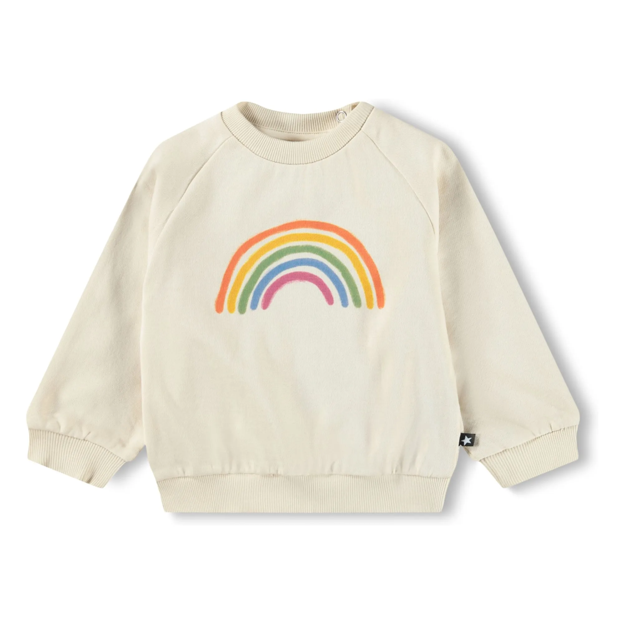 Molo Ecru Disc Rainbow Sweat Organic Cotton