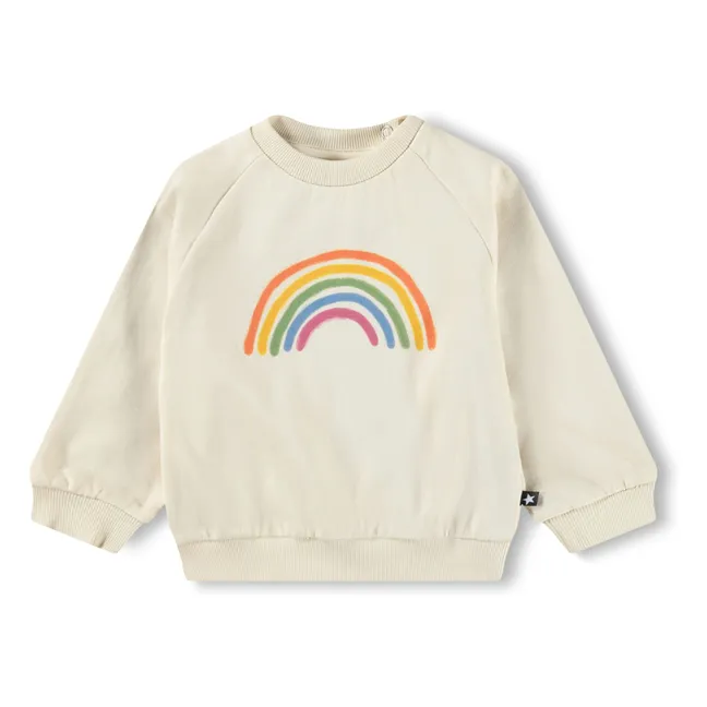 Sudadera de algodón orgánico Rainbow Disc | Crudo