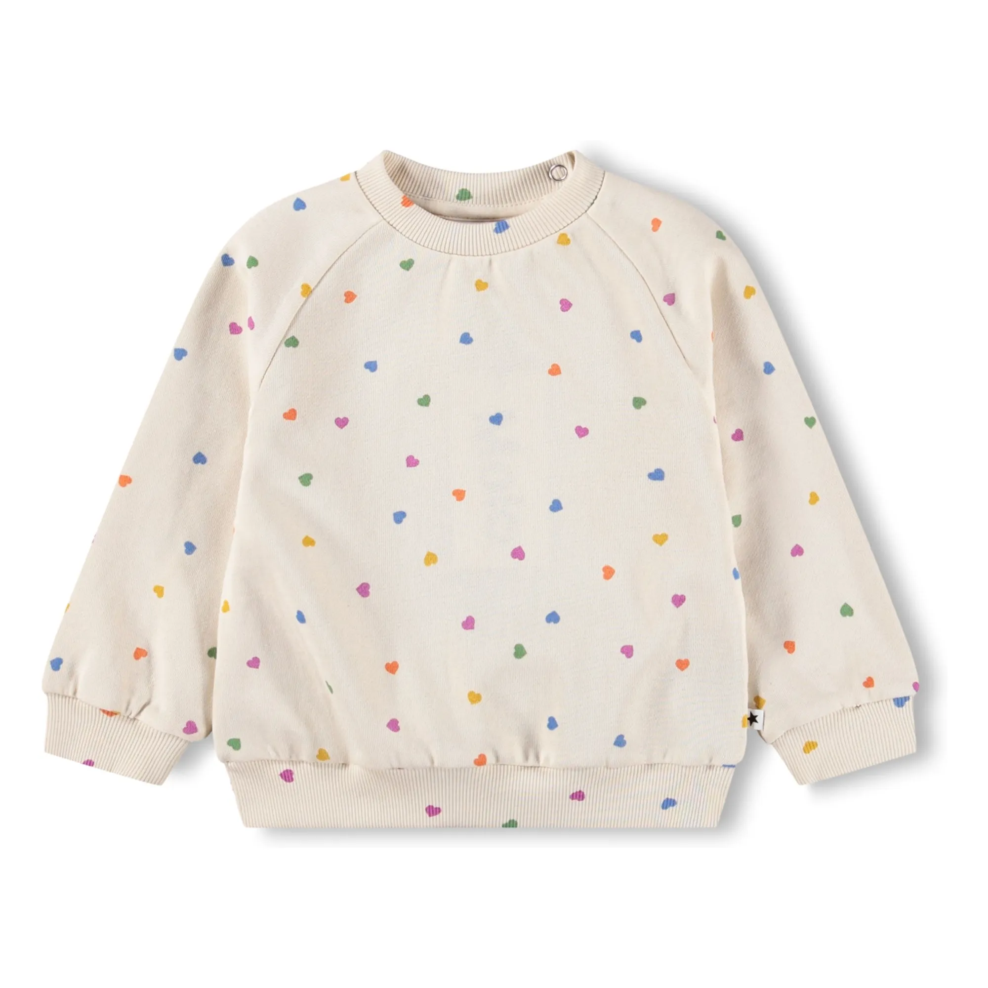 Molo Ecru Disc Heart Sweat Organic Cotton