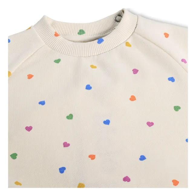 Disc Heart Sweat Organic Cotton | Ecru