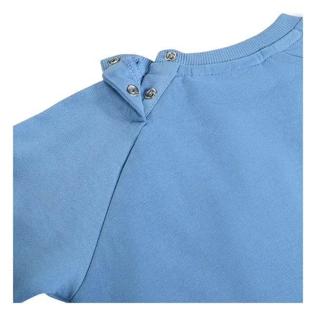 Disc Smiley Sweat Algodón orgánico | Azul