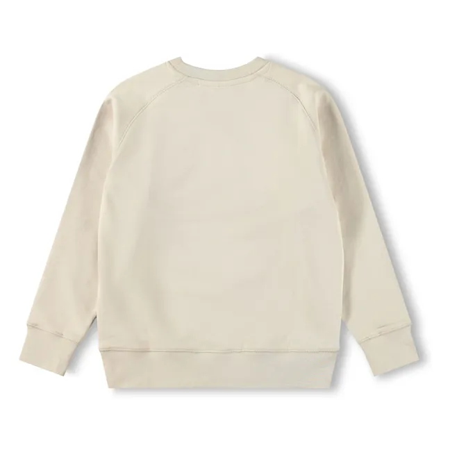 Mike Smile organic cotton sweatshirt | Ecru