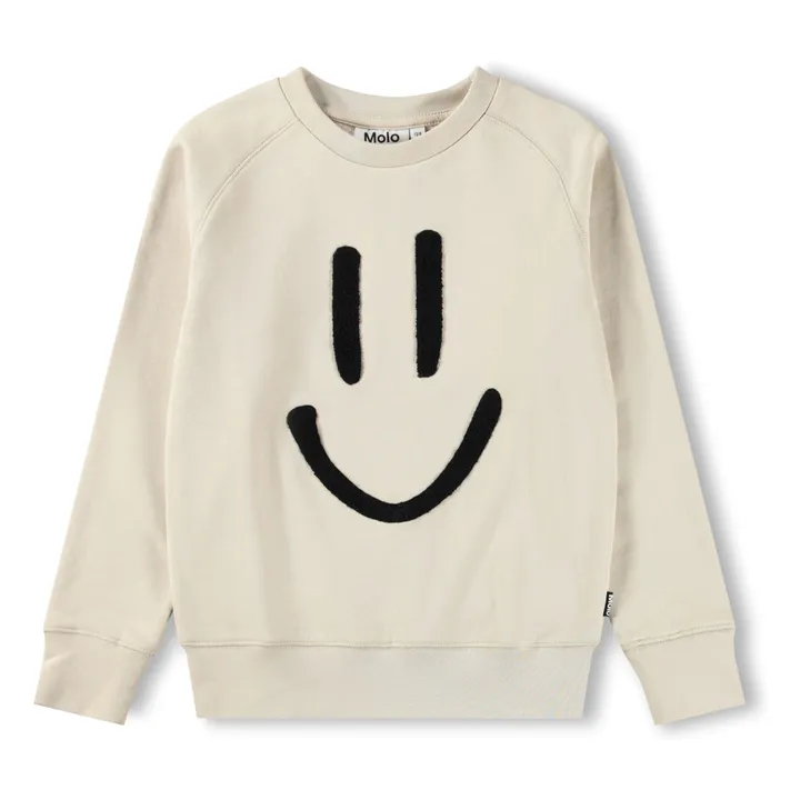 Sudadera Mike Smile de algodón orgánico | Crudo- Imagen del producto n°0