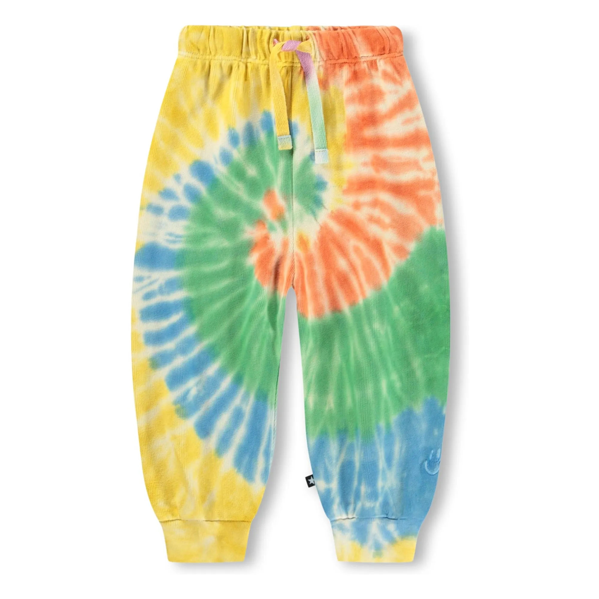 Molo Yellow Simeon Tie And Dye Organic Cotton Joggers