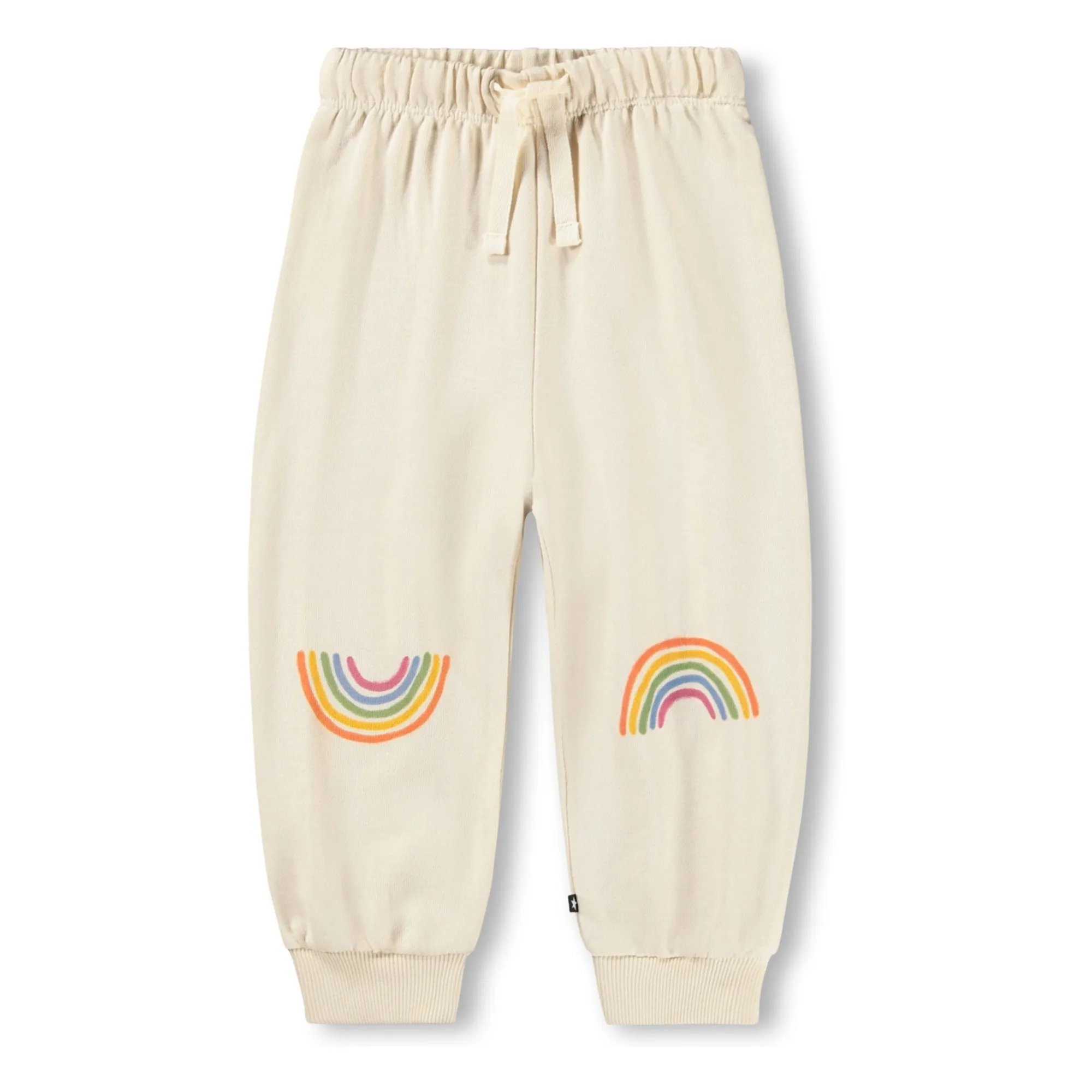 Molo Ecru Simeon Rainbow Joggers Organic Cotton