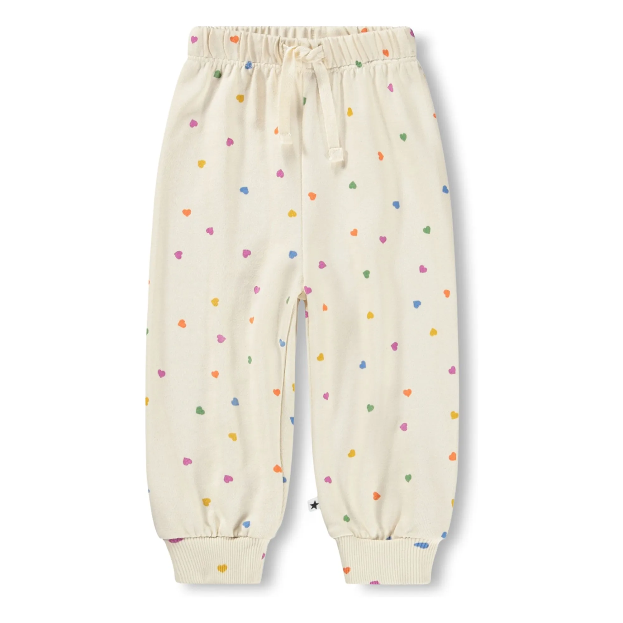Molo Ecru Simeon Jogger Hearts Organic Cotton