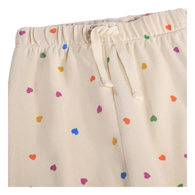 Simeon Jogger Hearts Organic Cotton | Ecru