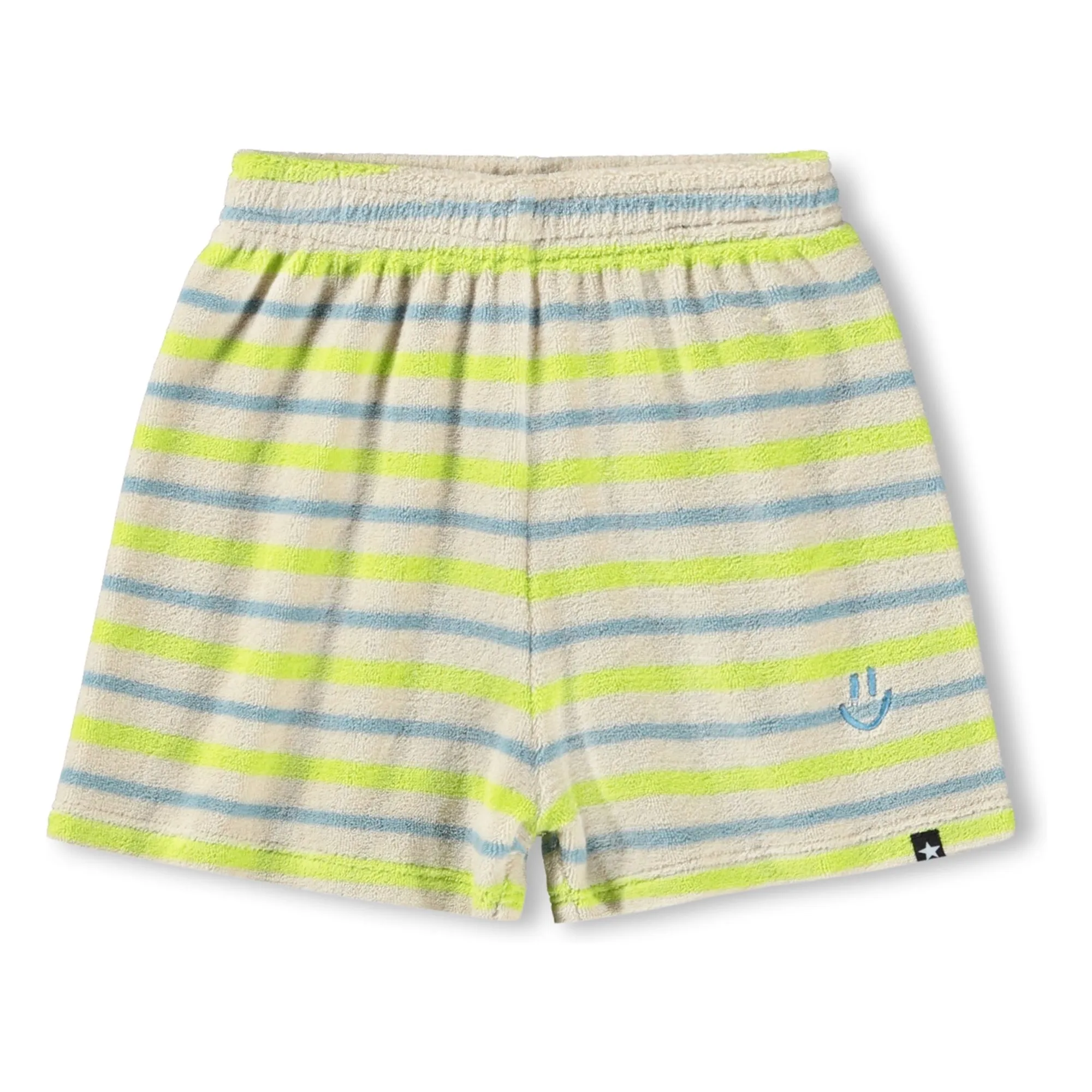 Molo Ecru Say Striped Organic Cotton Shorts