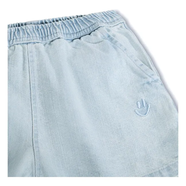 Pantalones cortos Denim Shine de algodón ecológico | Azul Claro