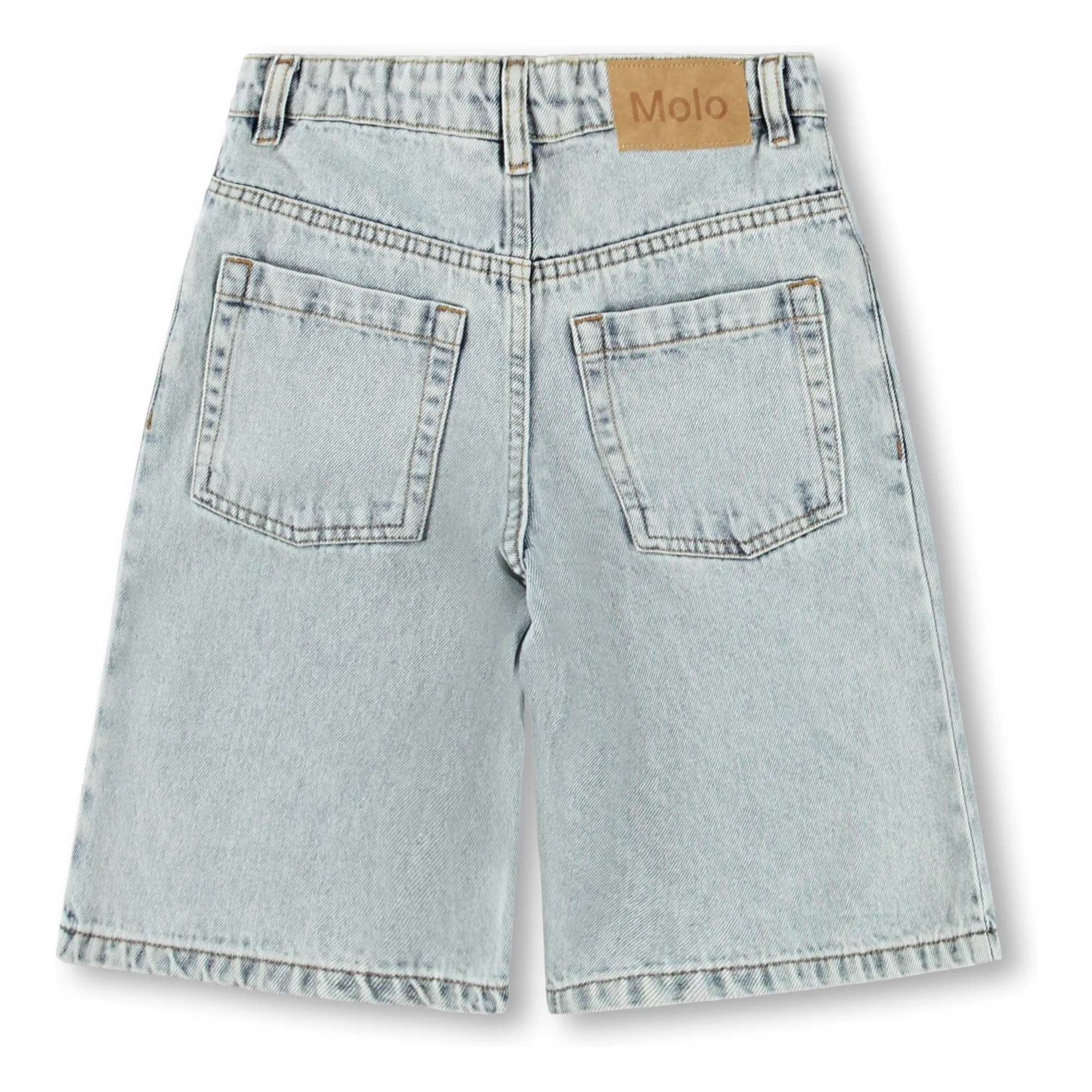 Bermuda Denim Art Coton Bio | Bleu Clair- Image produit n°3