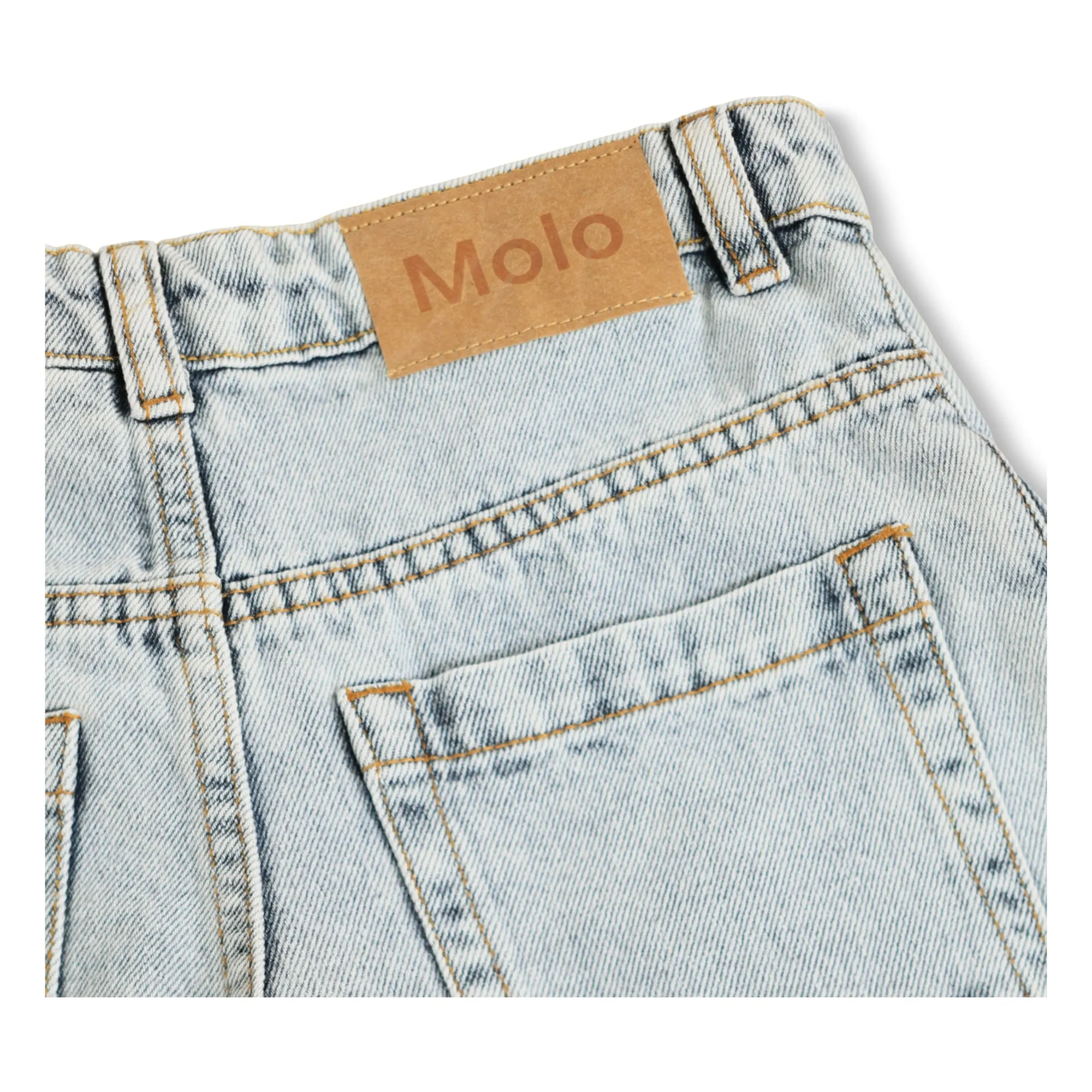 Bermuda Denim Art Coton Bio | Bleu Clair- Image produit n°4