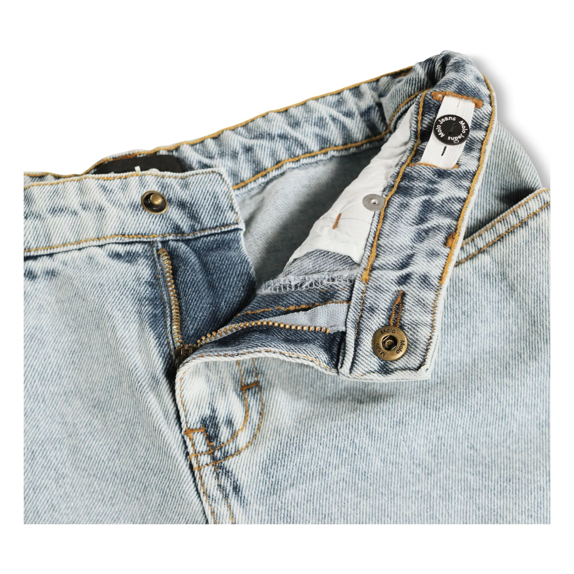 Bermuda Denim Art Coton Bio | Bleu Clair- Image produit n°2