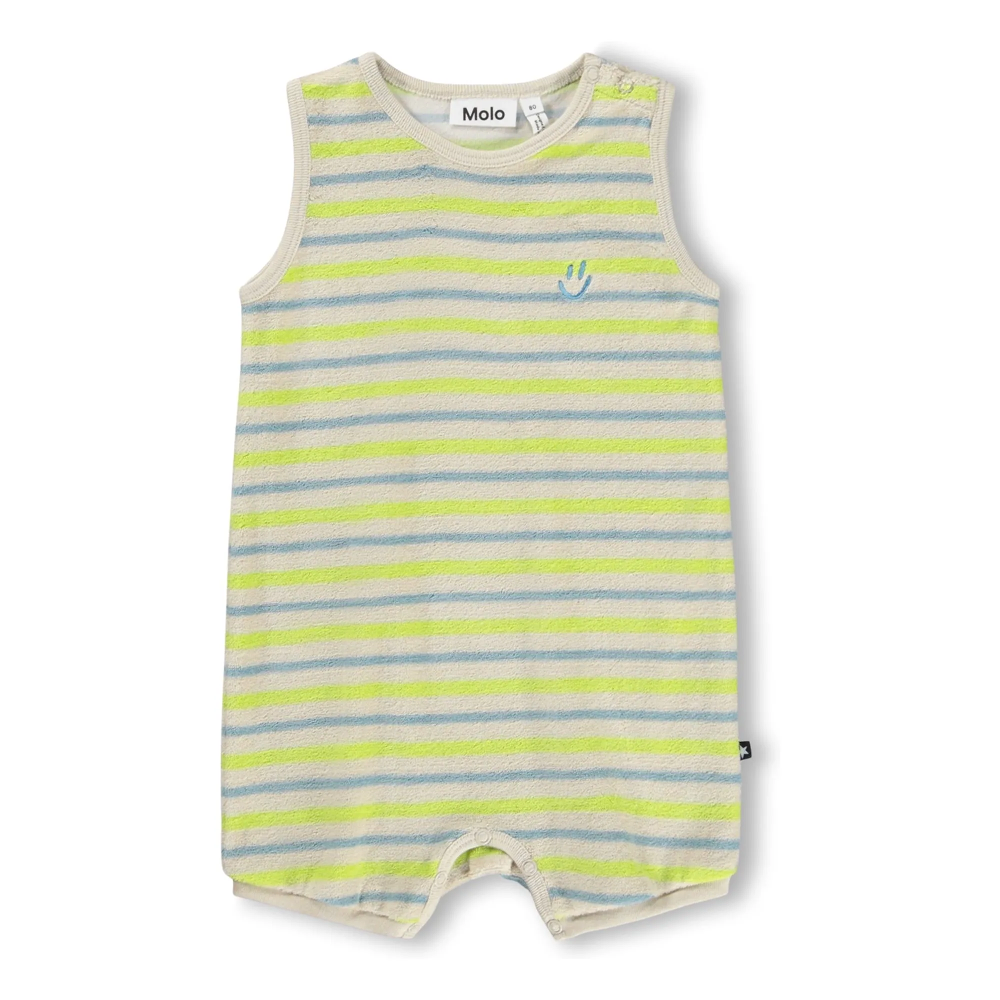 Molo Ecru Striped Fu Combishort Organic Cotton