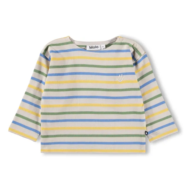 T-shirt Edarko Rayé Coton Bio | Ecru