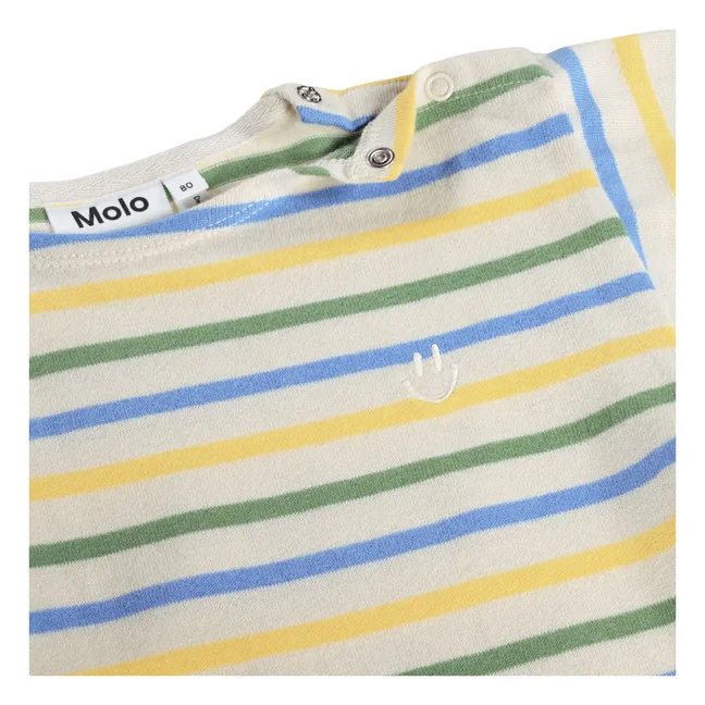 Camiseta de algodón orgánico a rayas Edarko | Crudo