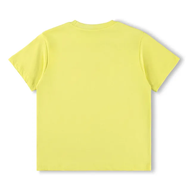 Camiseta de algodón orgánico Riley Palm Smile | Amarillo