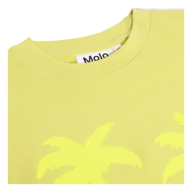Camiseta de algodón orgánico Riley Palm Smile | Amarillo