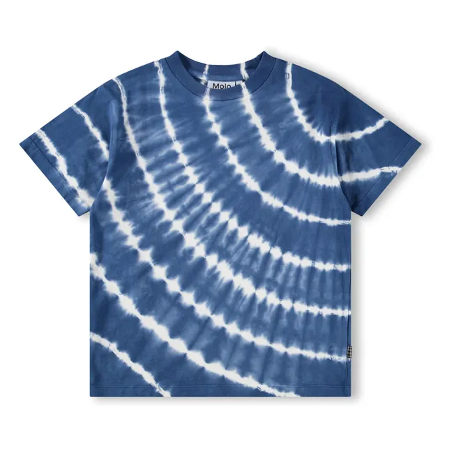 Riley Tie and Dye Organic cotton T-shirt | Blue