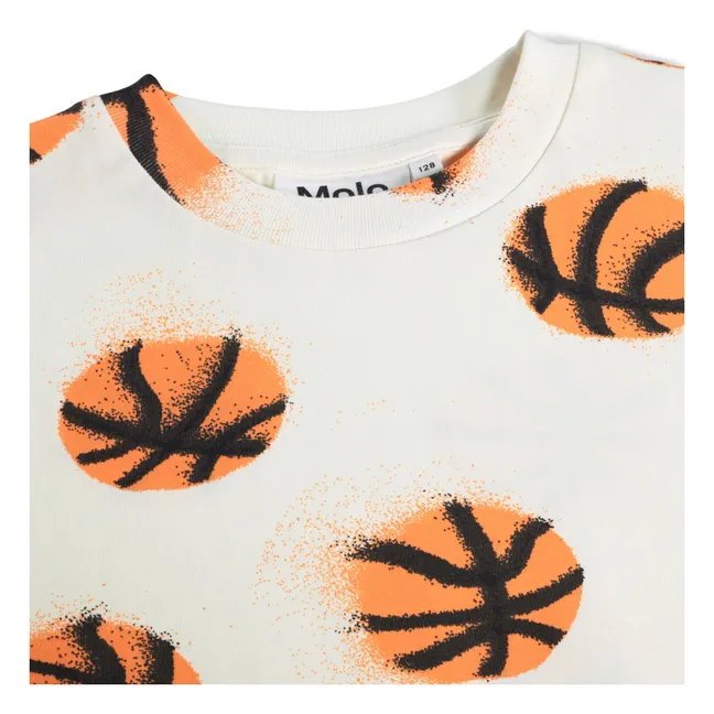 Riley Basketball Organic Cotton T-shirt | White