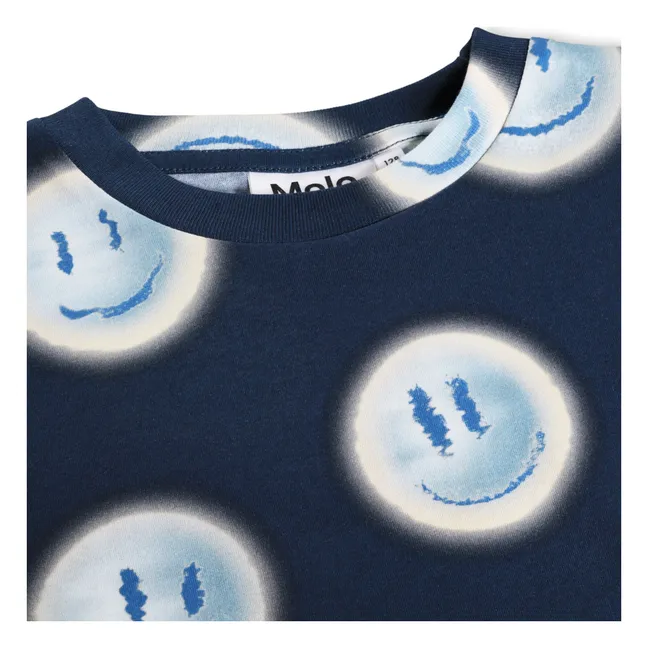 T-shirt Riley Smileys Coton Bio | Bleu marine