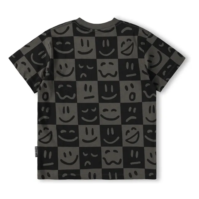 Camiseta Riley Emotion Damier de algodón orgánico | Negro