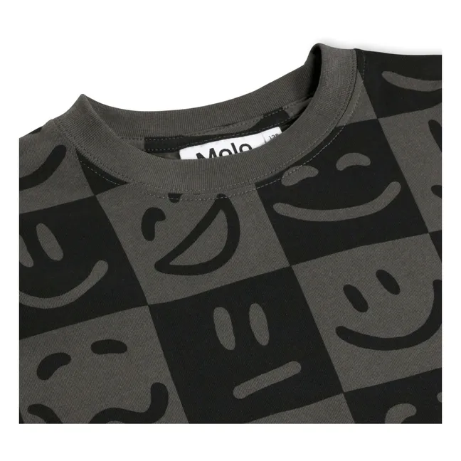 Riley Emotion Damier Organic Cotton T-shirt | Black