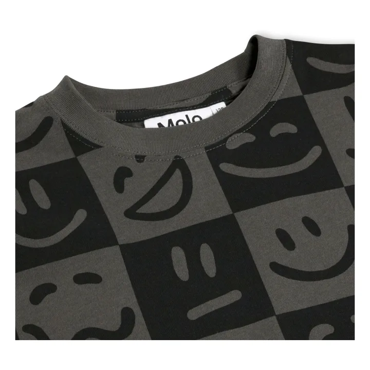 T-shirt Riley Emotion Damier Coton Bio | Noir- Image produit n°1