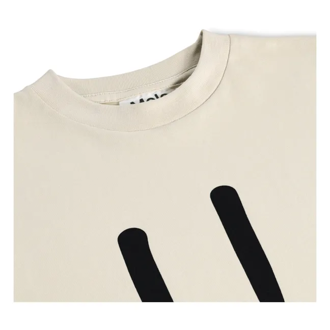 Camiseta de algodón ecológico Roxo Smile | Beige