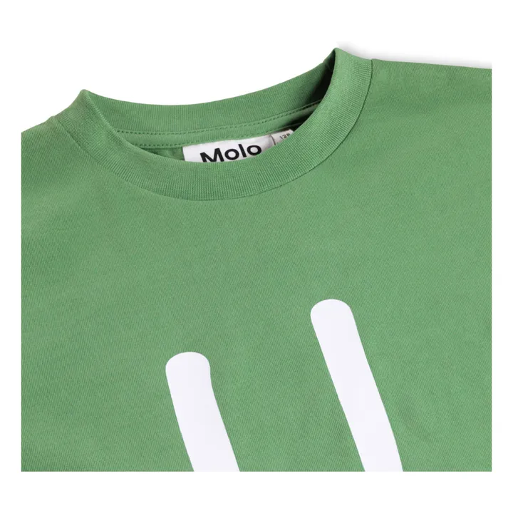 Roxo Smile organic cotton T-shirt | Green- Product image n°3