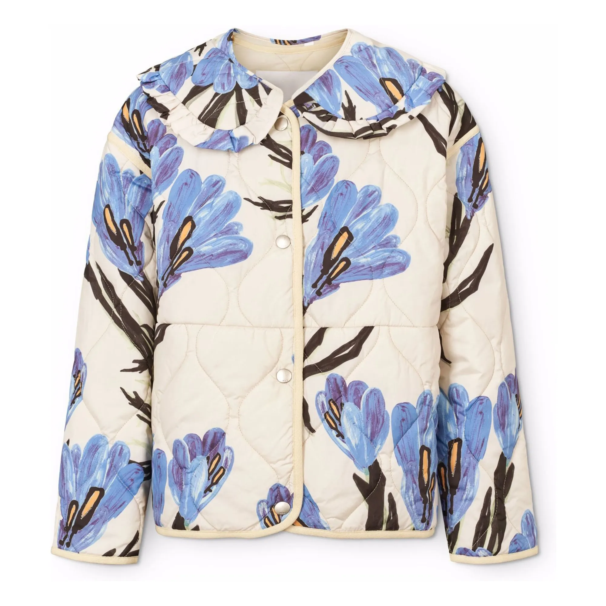 Veste Col Claudine Hailey Fibres Recyclées | Ecru- Image produit n°0
