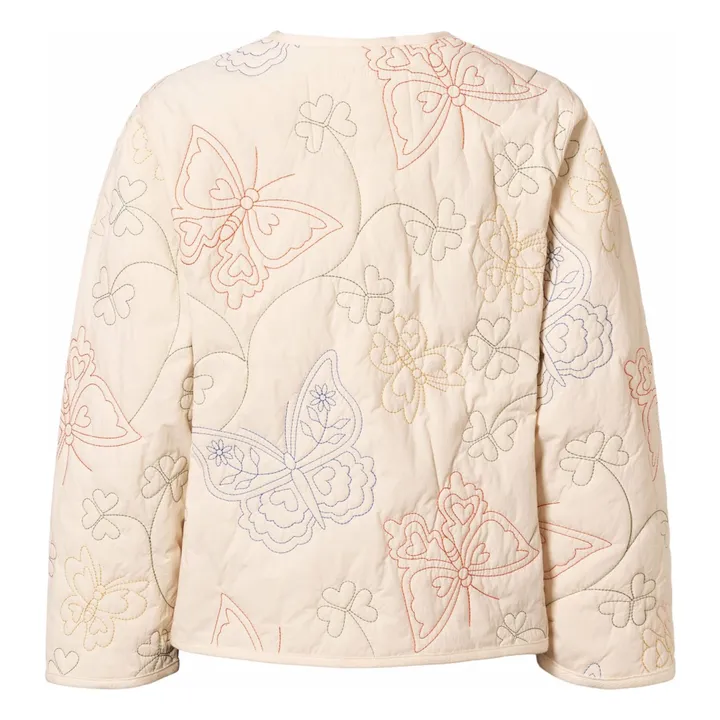 Chaqueta de fibra reciclada Holley Butterflies | Marfil- Imagen del producto n°4