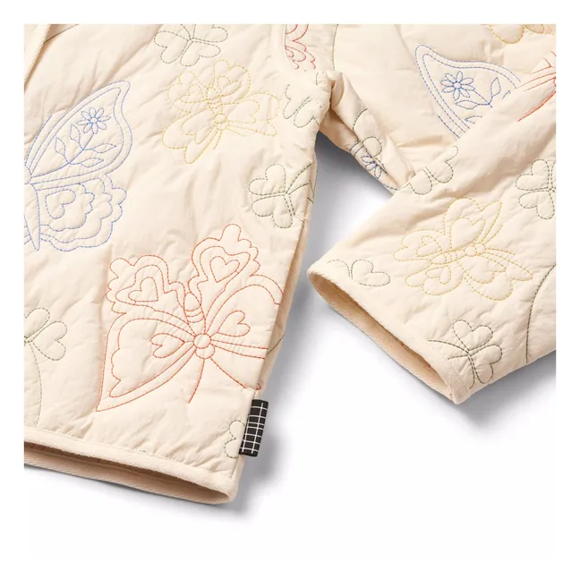 Chaqueta de fibra reciclada Holley Butterflies | Marfil
