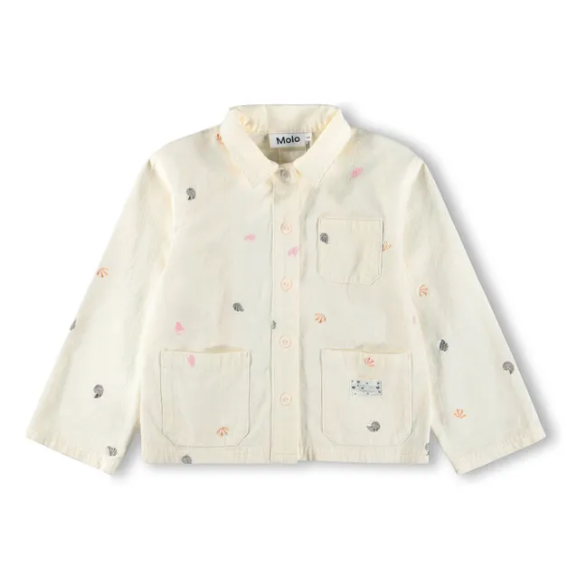 Chaqueta de algodón ecológico Hellen Coquillages | Crudo